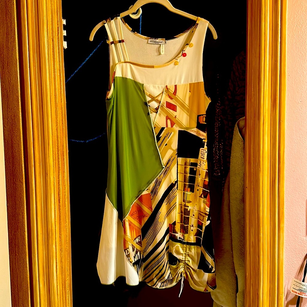 Dzhavael Couture Multi colored sleeveless dress Size M